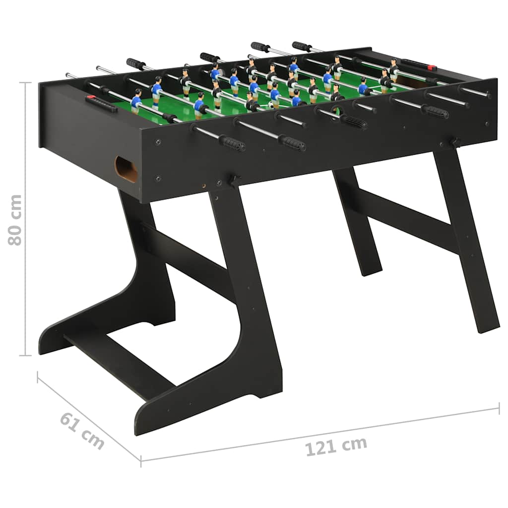 Calcio Balilla Pieghevole 121x61x80 cm Nero | homemem39