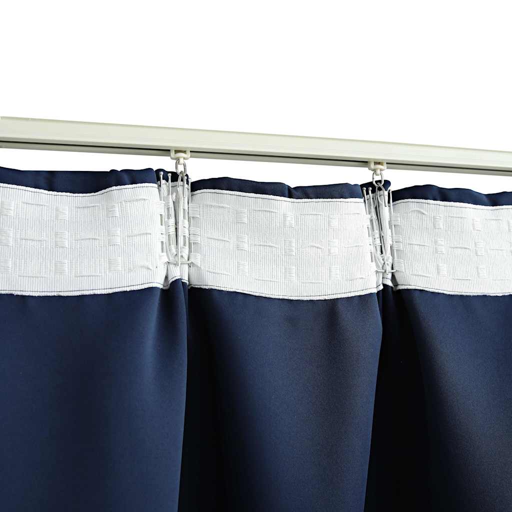 Tende Oscuranti con Ganci 2 pz Blu 140x245 cm