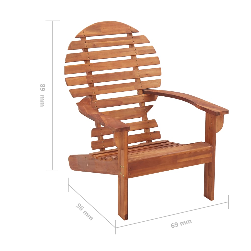 Sedia Adirondack in Legno Massello di Acacia | homemem39