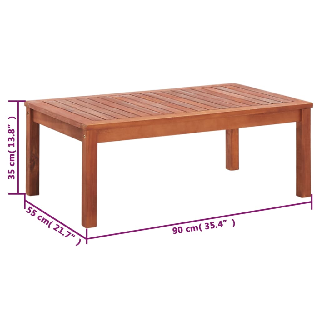 Set Divani da Giardino 4 pz in Legno Massello di Acacia | homemem39