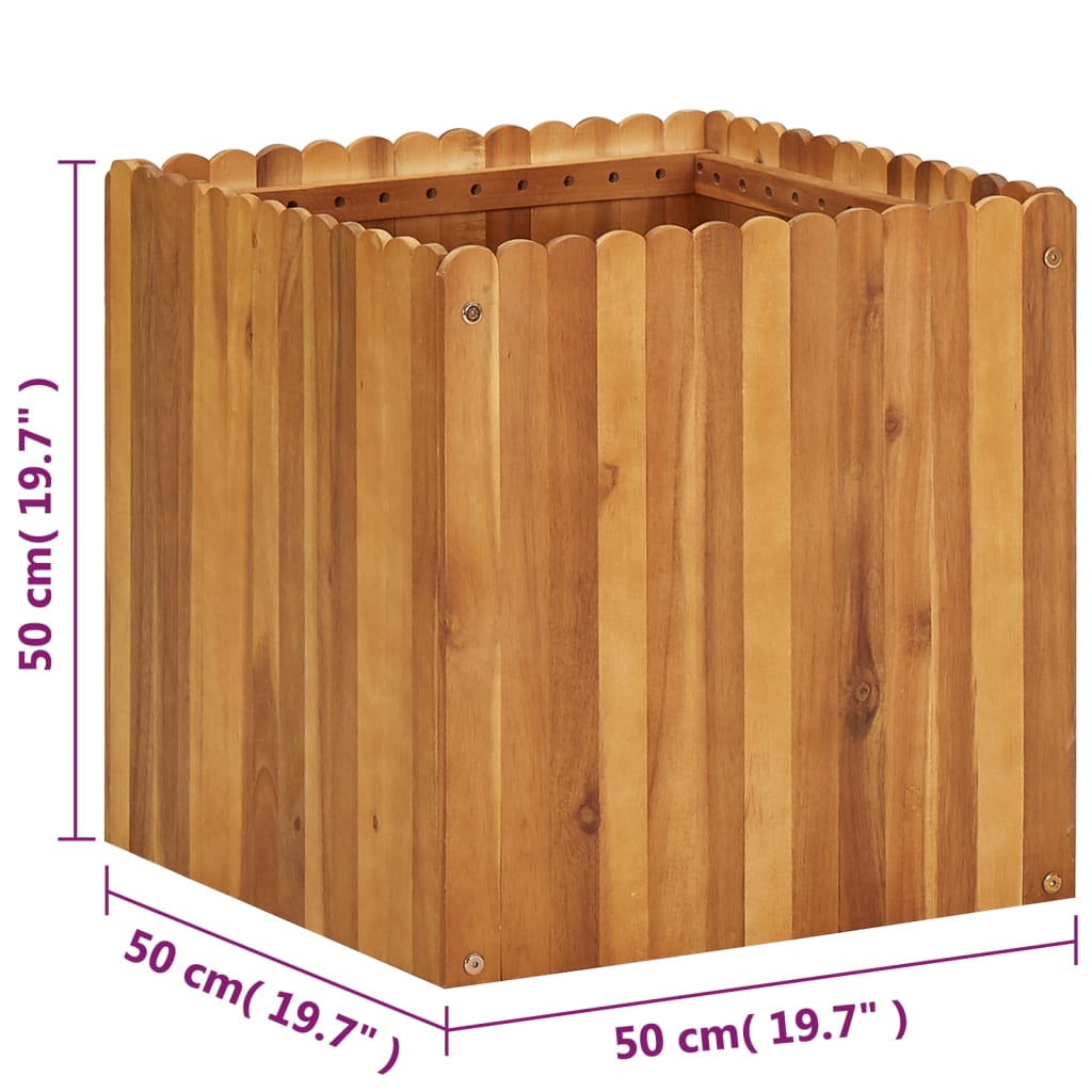Letto Rialzato da Giardino 50x50x50 cm Legno Massello di Acacia | homemem39