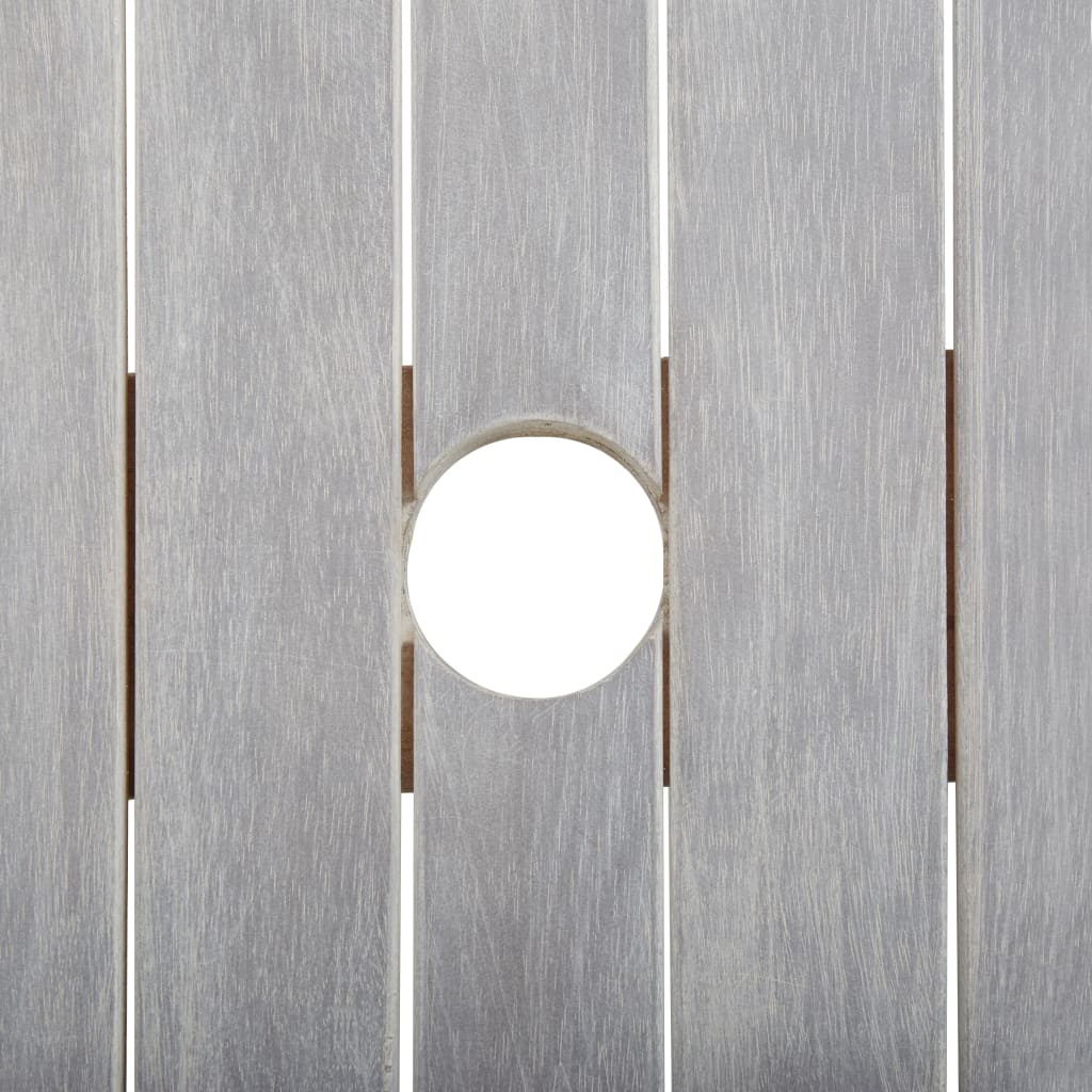 Set da Pranzo da Giardino 5 pz Grigio Legno Massello di Acacia | homemem39