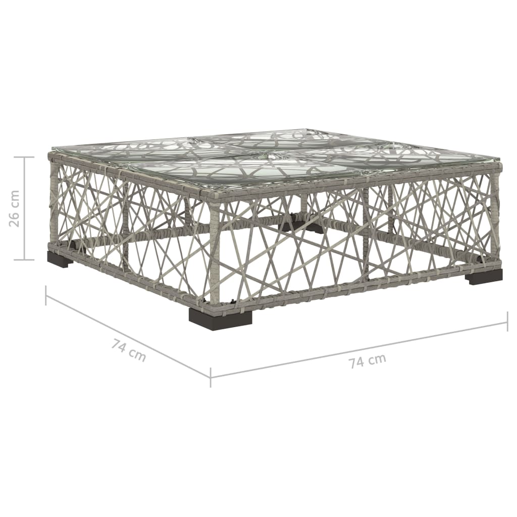 Set Divani da Giardino 8 pz con Cuscini in Polyrattan Grigio | homemem39