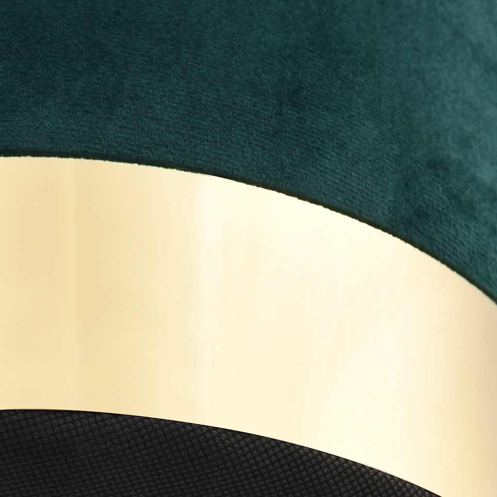 Sgabello Verde Scuro e Oro in Velluto 28 x 36 cm | homemem39
