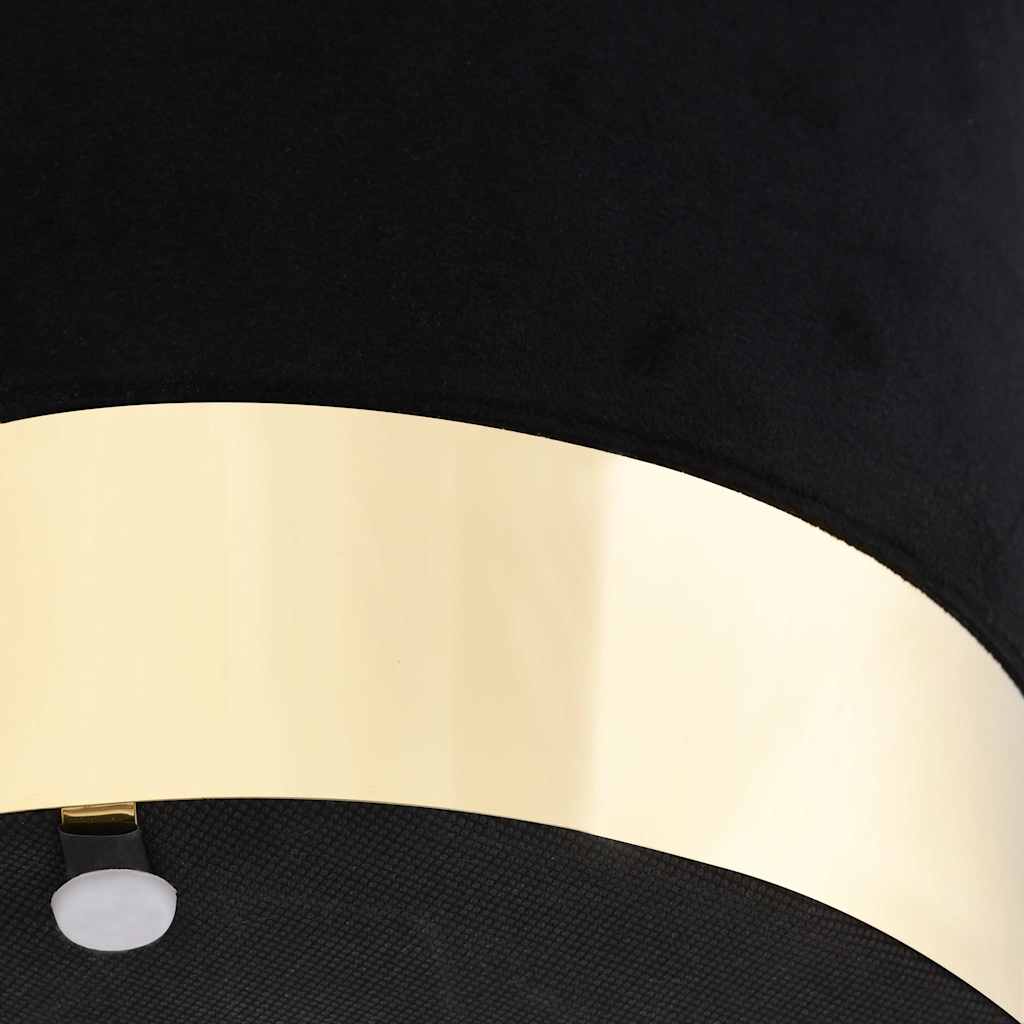 Sgabello Nero e Oro in Velluto 28 x 36 cm | homemem39