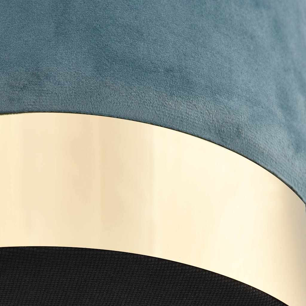 Sgabello Azzurro e Oro in Velluto 28 x 36 cm - homemem39