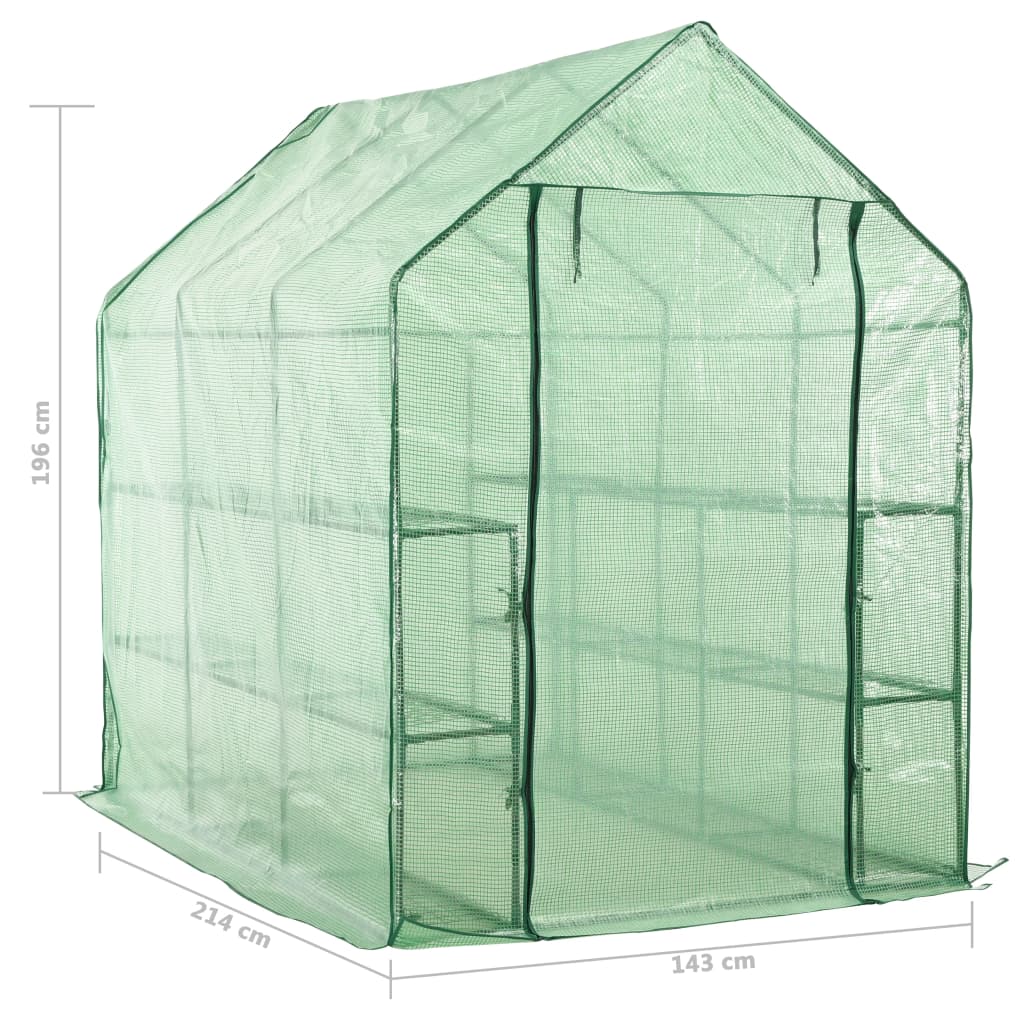 Serra Accessibile 12 Livelli in Acciaio 143x214x196 cm | homemem39