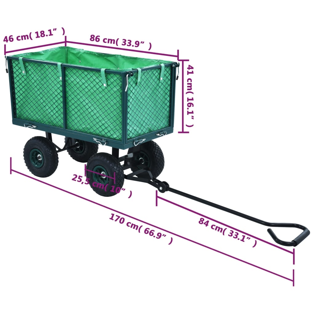 Carrello a Mano da Giardino Verde 350 kg - homemem39
