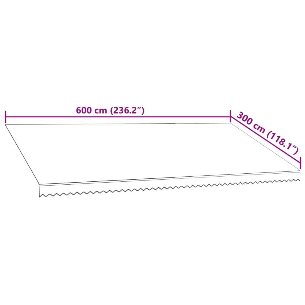 Tenda da Sole in Tela Arancione e Marrone 6x3 m | homemem39