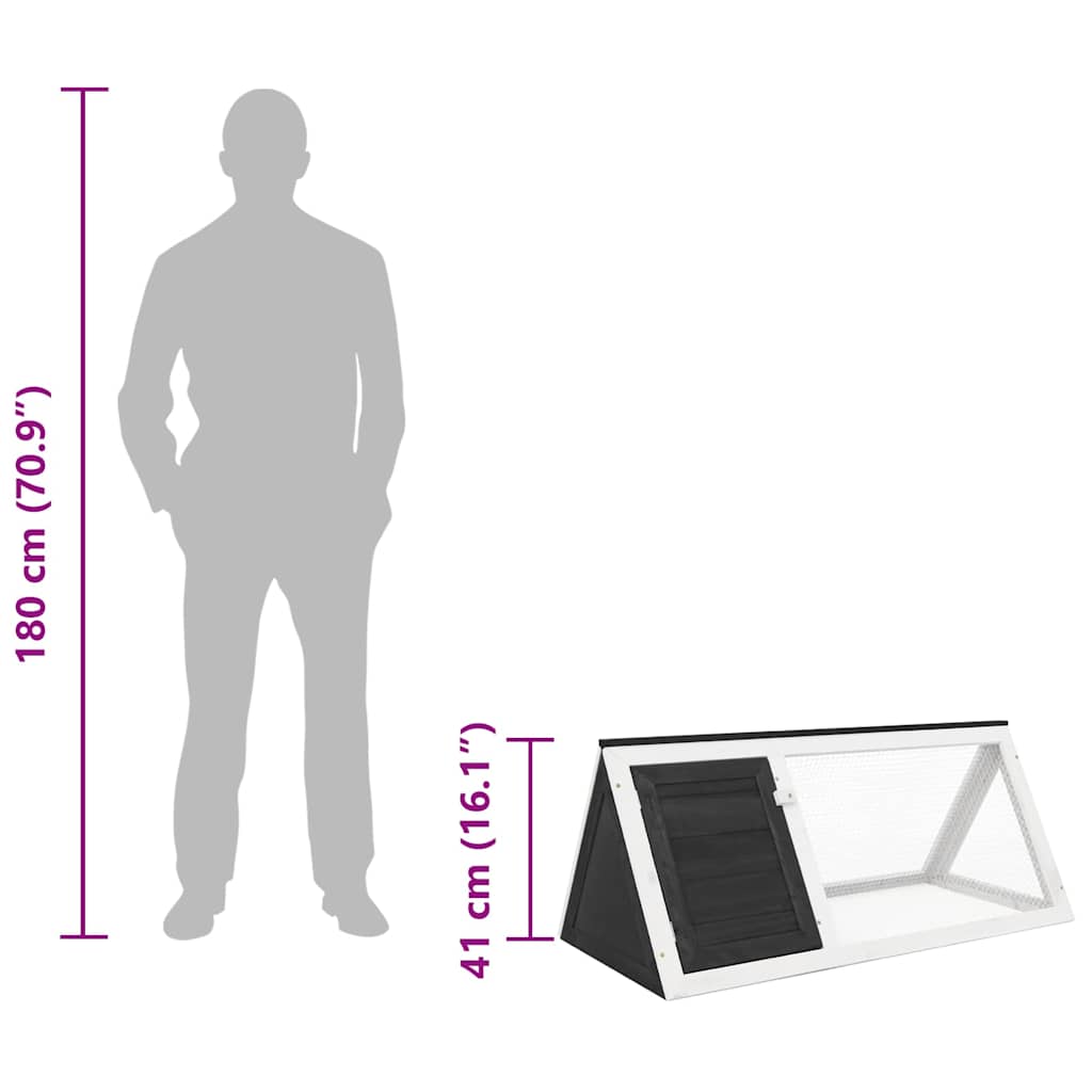 Conigliera in Legno Grigia - homemem39