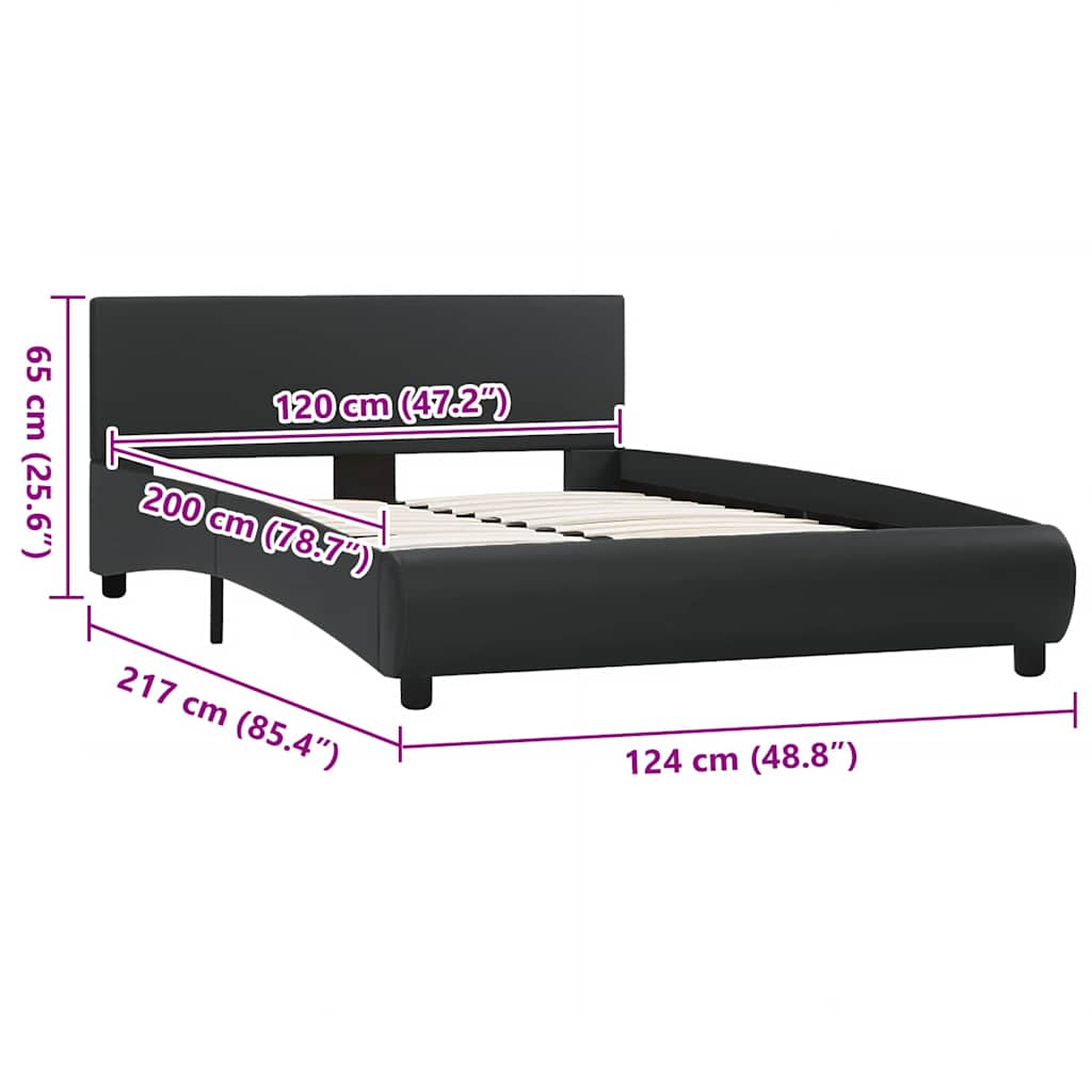 Giroletto con LED Nero in Similpelle 120x200 cm