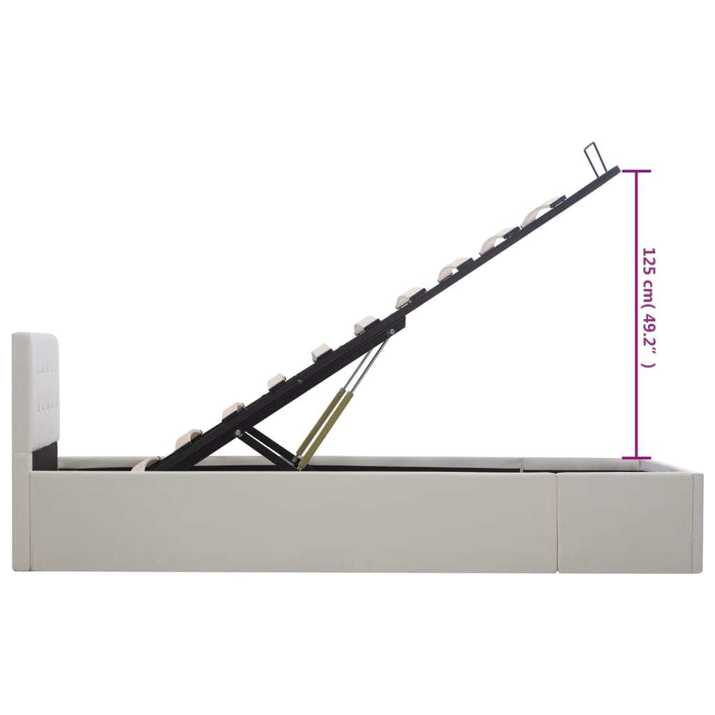 Giroletto con Contenitore Idraulico Bianco Similpelle 100x200cm | homemem39