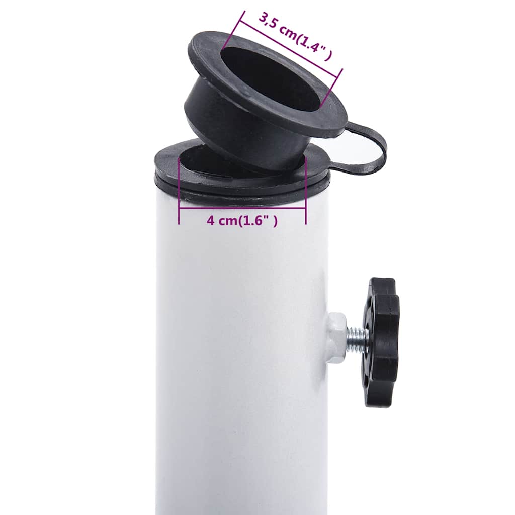Base Ombrellone Bianca 12 kg 48 cm in Ghisa | homemem39