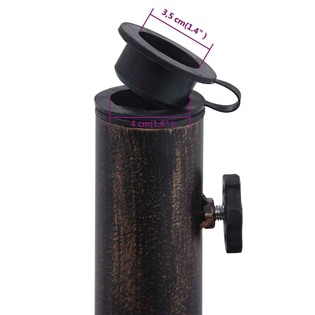Base Ombrellone Bronzo 12 kg 48 cm in Ghisa | homemem39