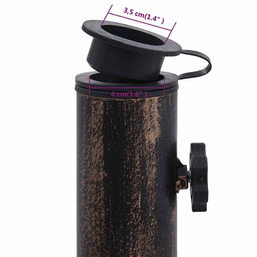 Base Ombrellone Bronzo 12 kg 49 cm in Ghisa | homemem39