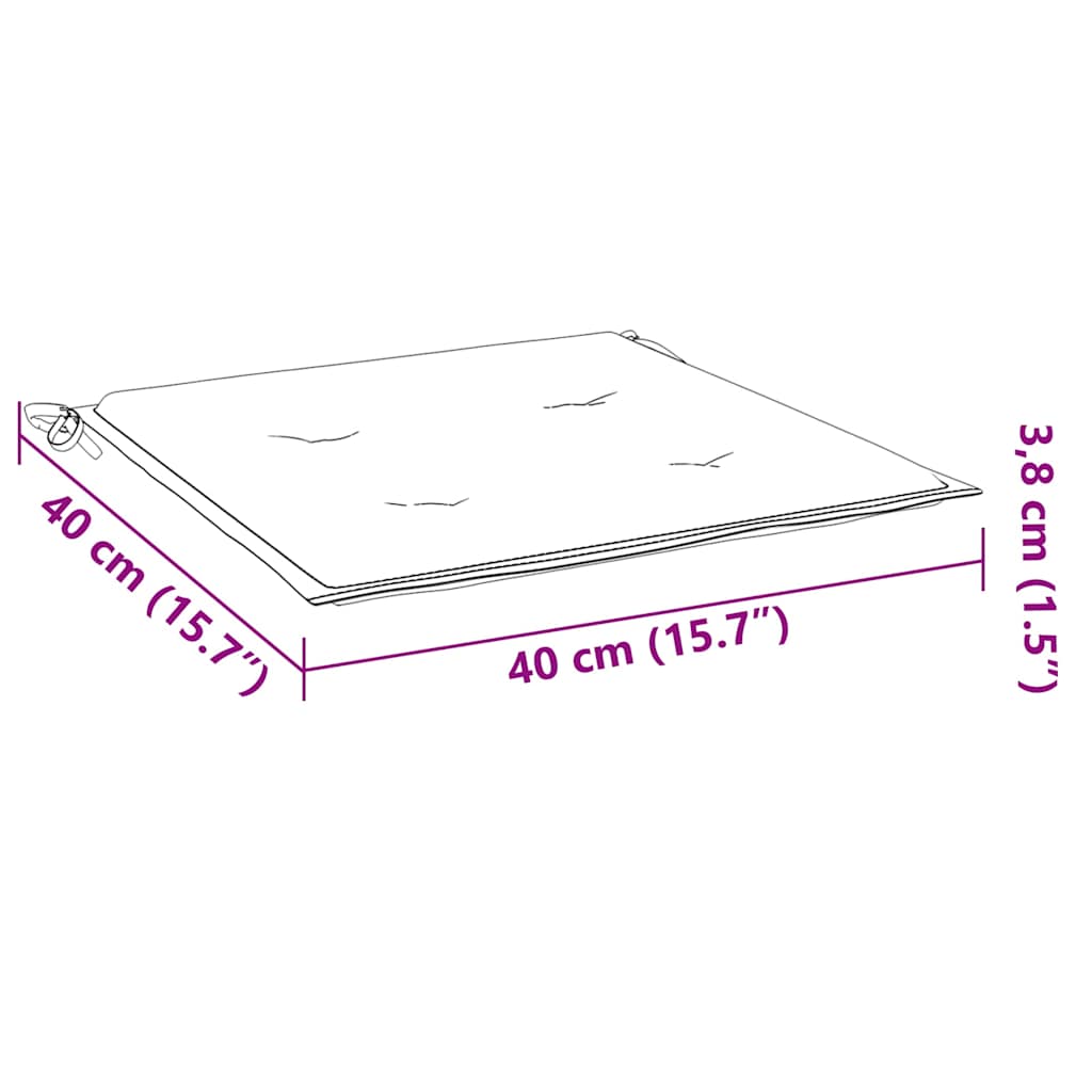 Cuscini per Sedia 4 pz Crema 40x40x4 cm in Tessuto Oxford | homemem39