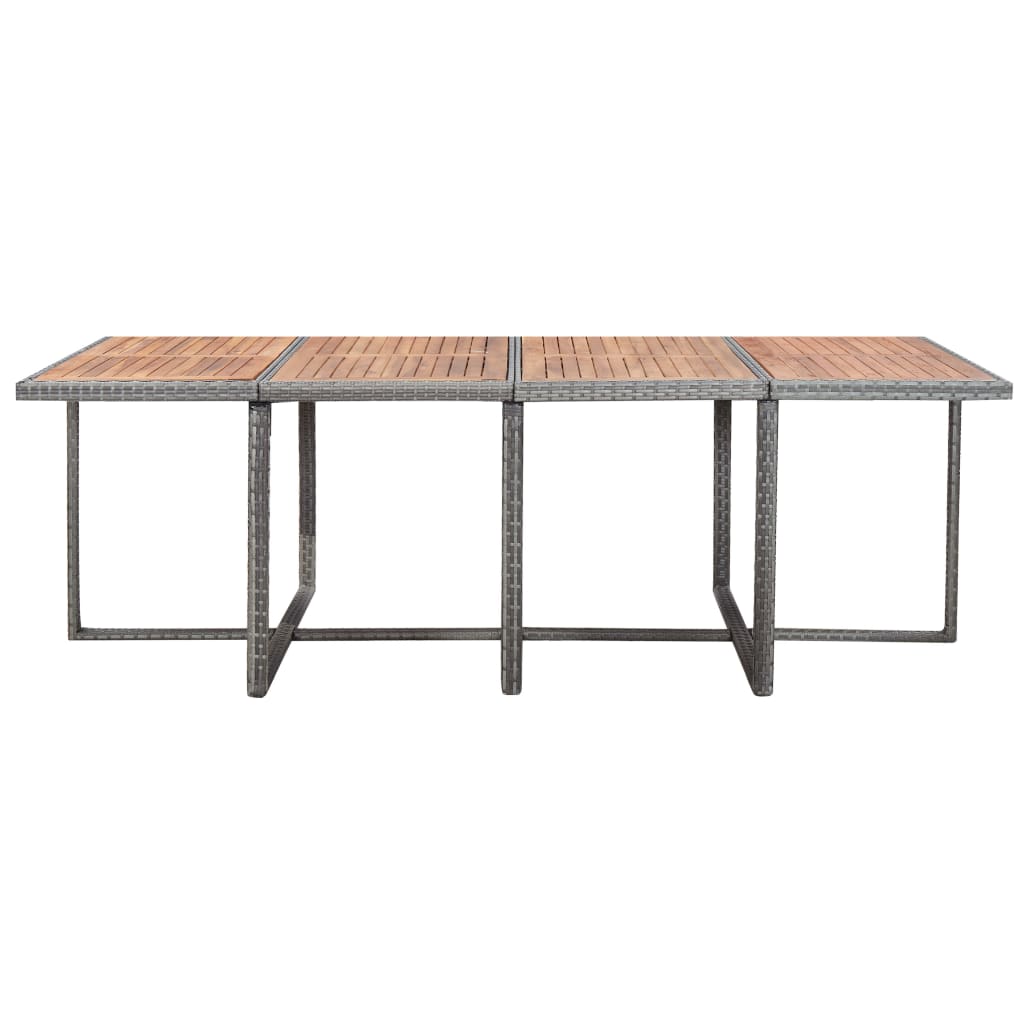 Set da Pranzo da Giardino 13 pz Polyrattan e Acacia Antracite | homemem39