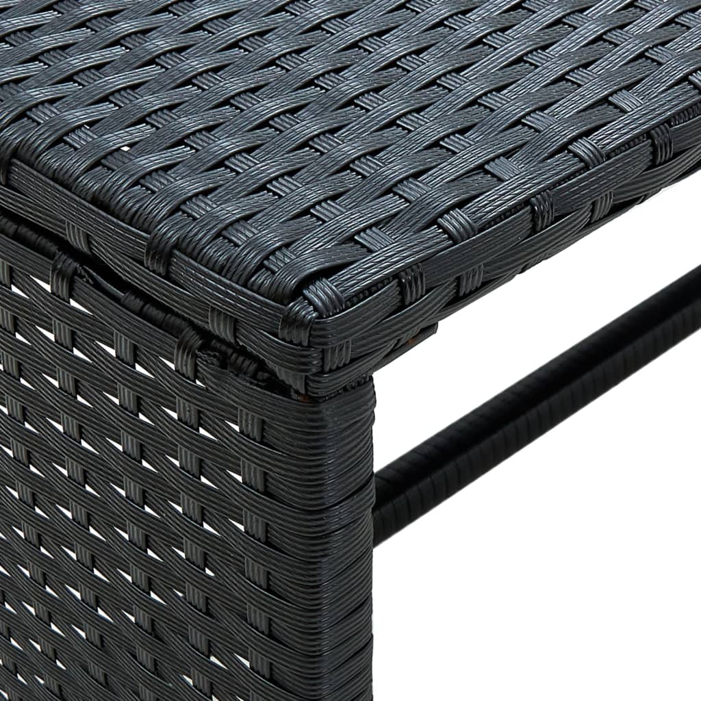Set Divani da Giardino 4 pz con Cuscini in Polyrattan Nero | homemem39