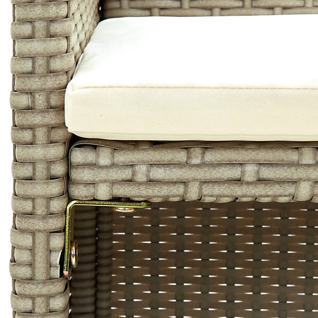 Divano da Giardino a 2 Posti con Cuscini Beige in Polyrattan | homemem39