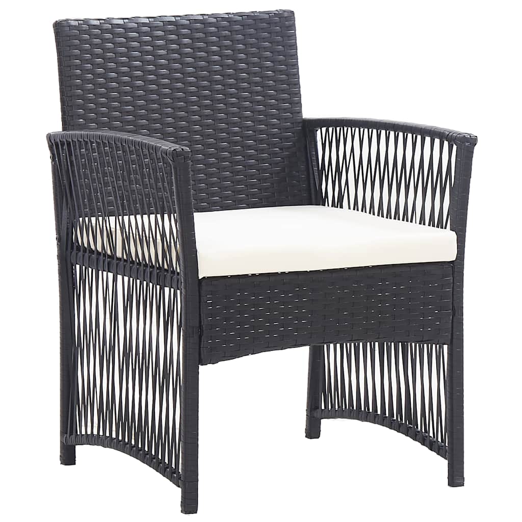 Set Divani da Giardino 4 pz con Cuscini in Polyrattan