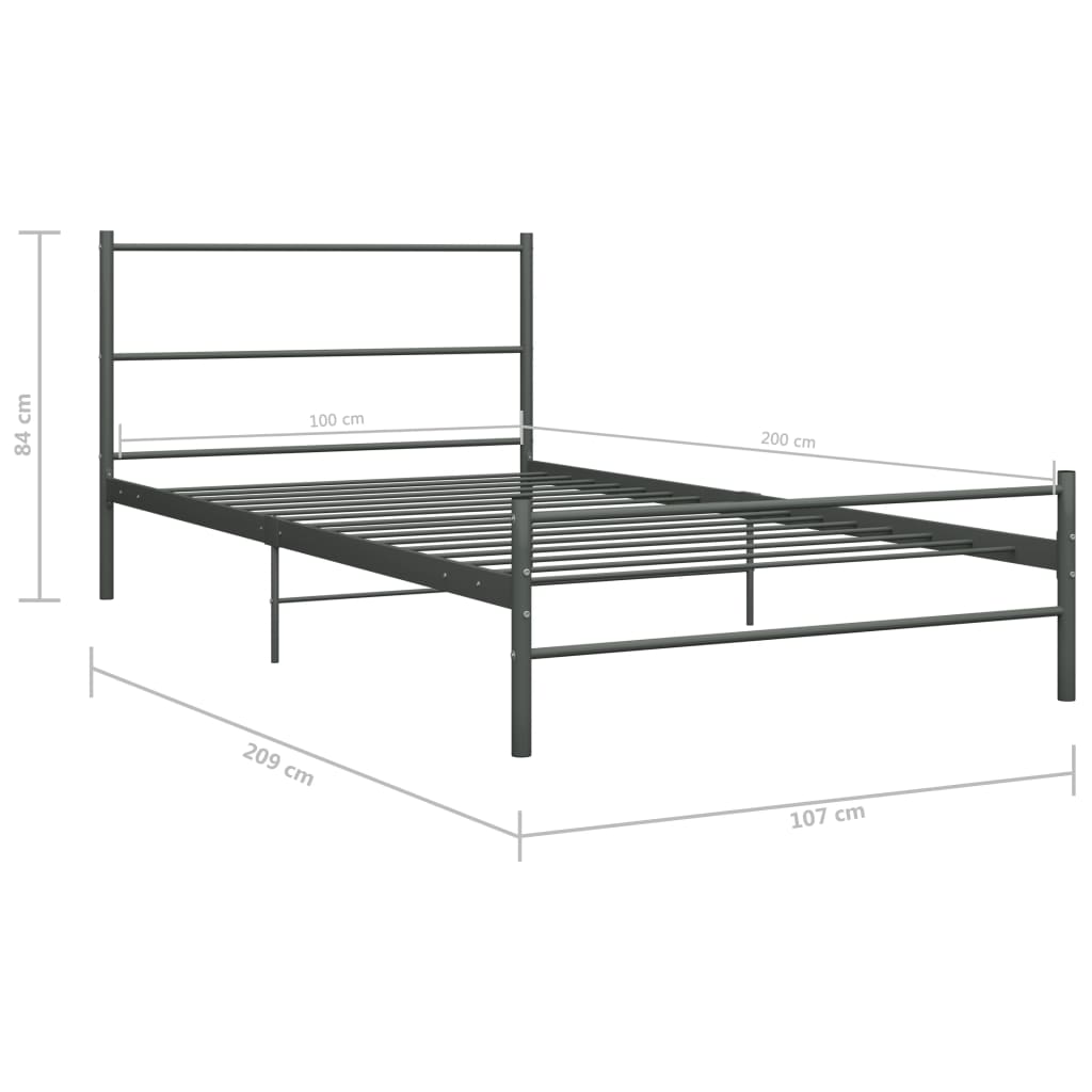 Giroletto Grigio in Metallo 100x200 cm | homemem39