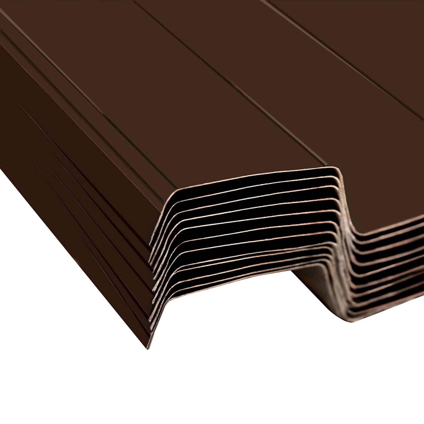 Pannello per tetto 12 pcs Marrone 129 x 45 cm Acciaio zincato