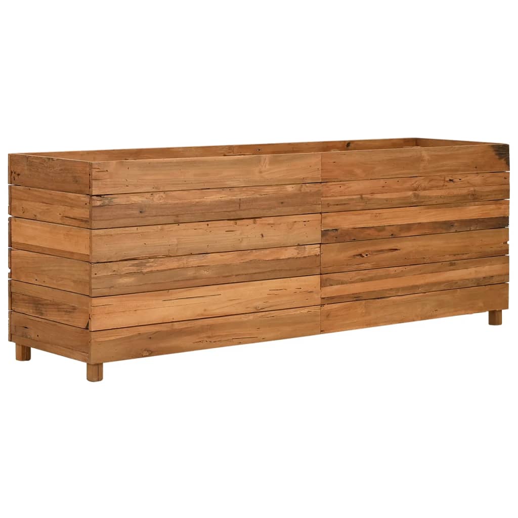 Letto Rialzato 150x40x55 cm Legno di Teak di Recupero e Acciaio | homemem39