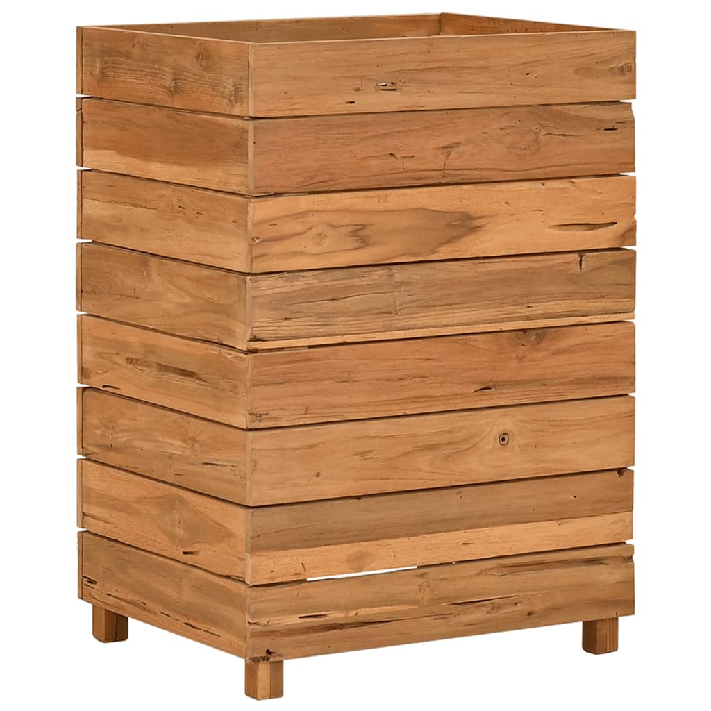 Letto Rialzato 50x40x72 cm Legno di Teak di Recupero e Acciaio | homemem39