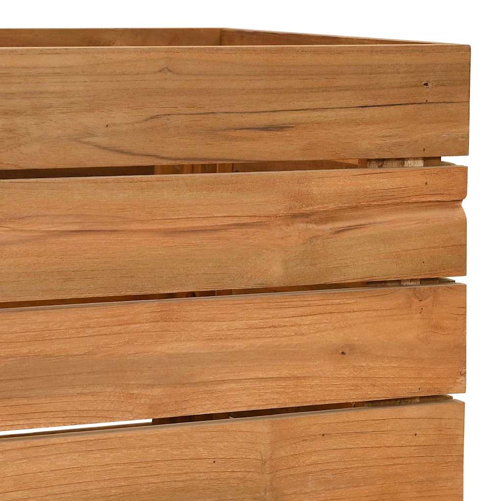 Letto Rialzato 100x40x72 cm Legno di Teak di Recupero e Acciaio | homemem39