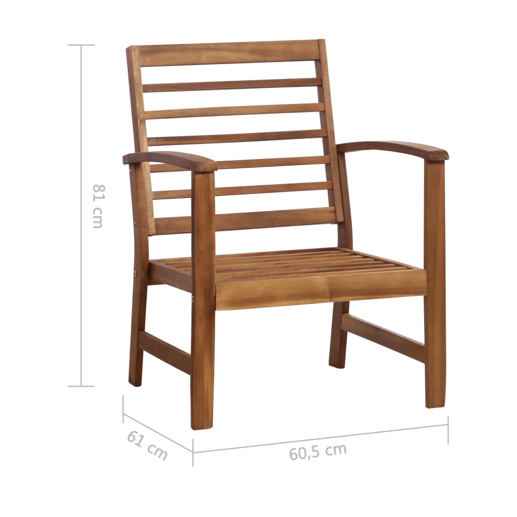Set Divani da Giardino 4 pz in Legno Massello di Acacia | homemem39