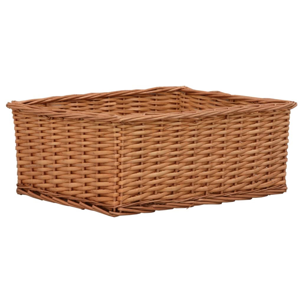 Set Cestini Impilabili 4 pz Marroni in Salice | homemem39