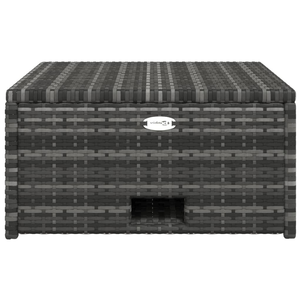 Set Divani da Giardino 4 pz con Cuscini in Polyrattan Grigio | homemem39