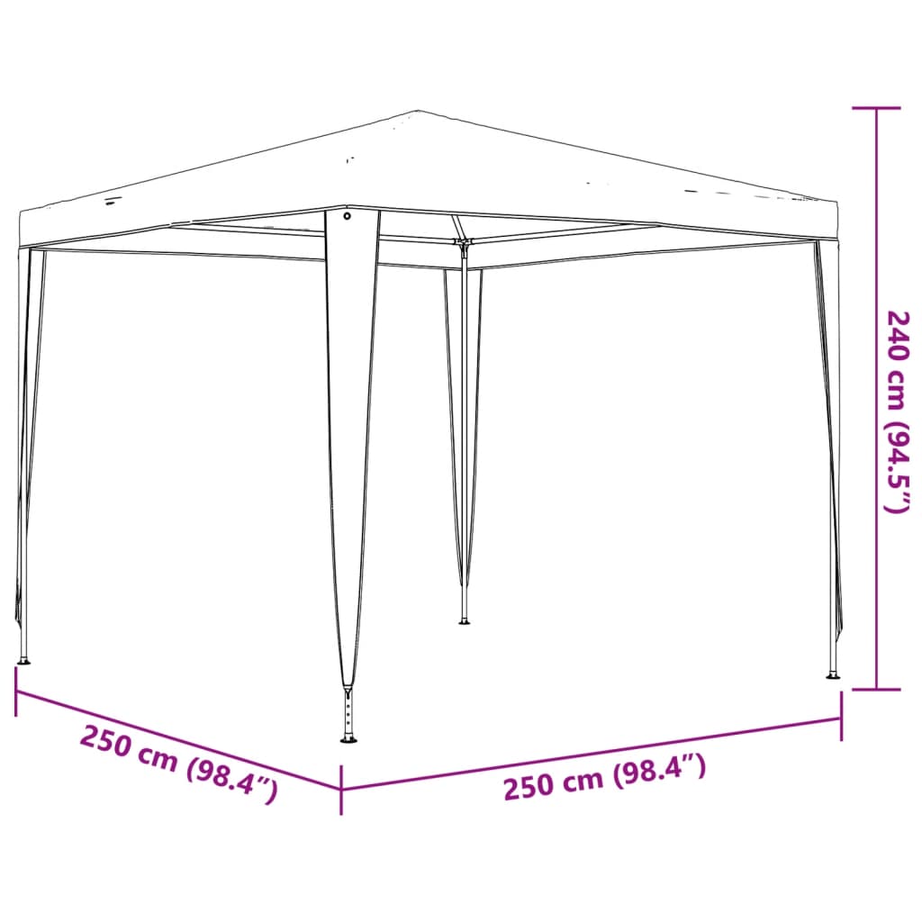 Tenda per Feste 2,5x2,5 m Blu - homemem39