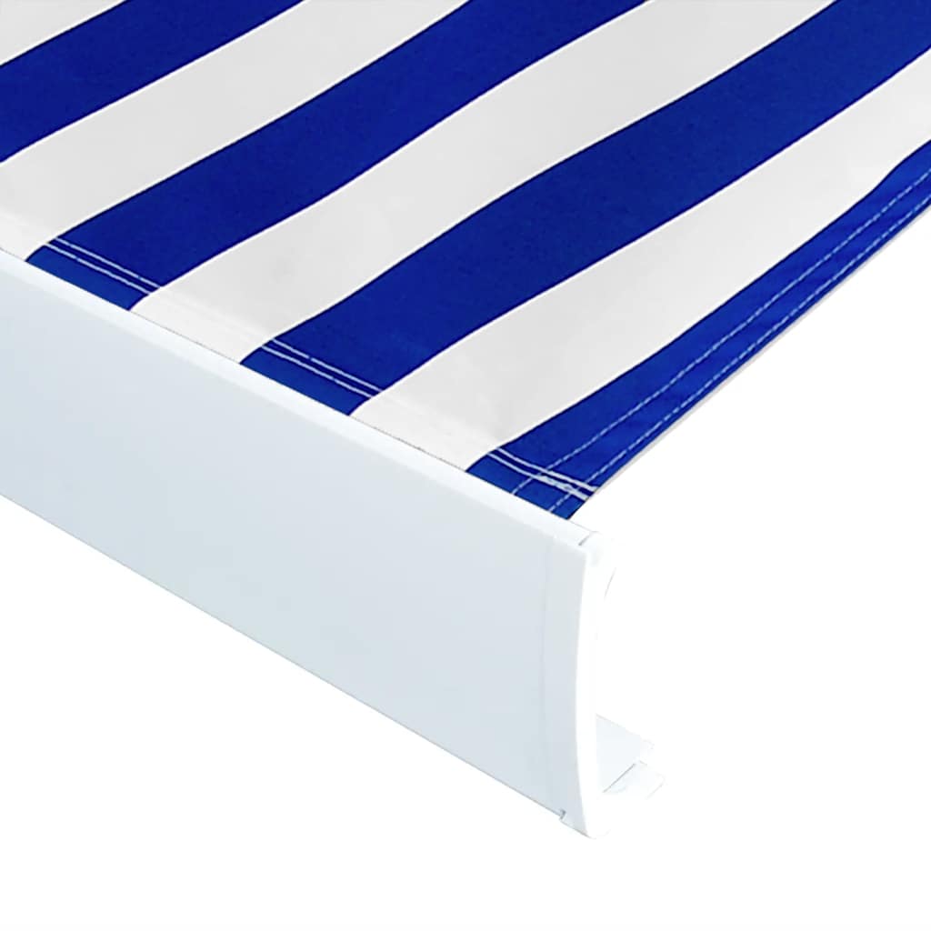 Tendone Parasole in Tela Blu e Bianco 450x300 cm - homemem39