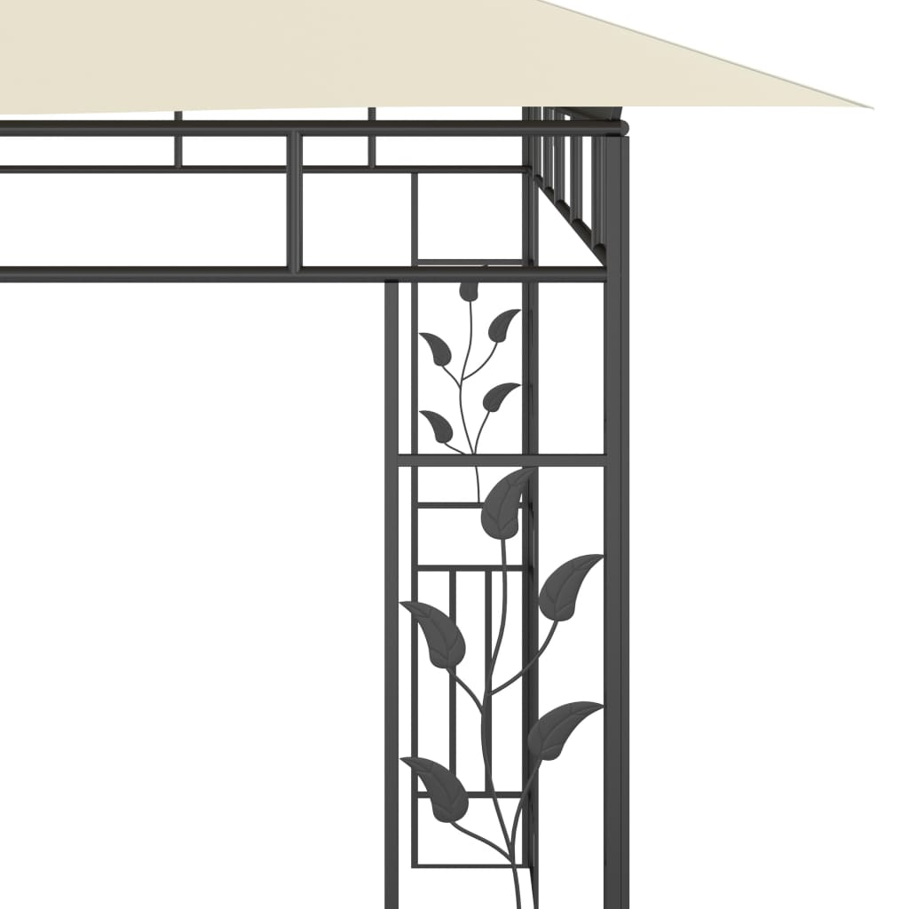Gazebo con Zanzariera 6x3x2,73 m Crema | homemem39