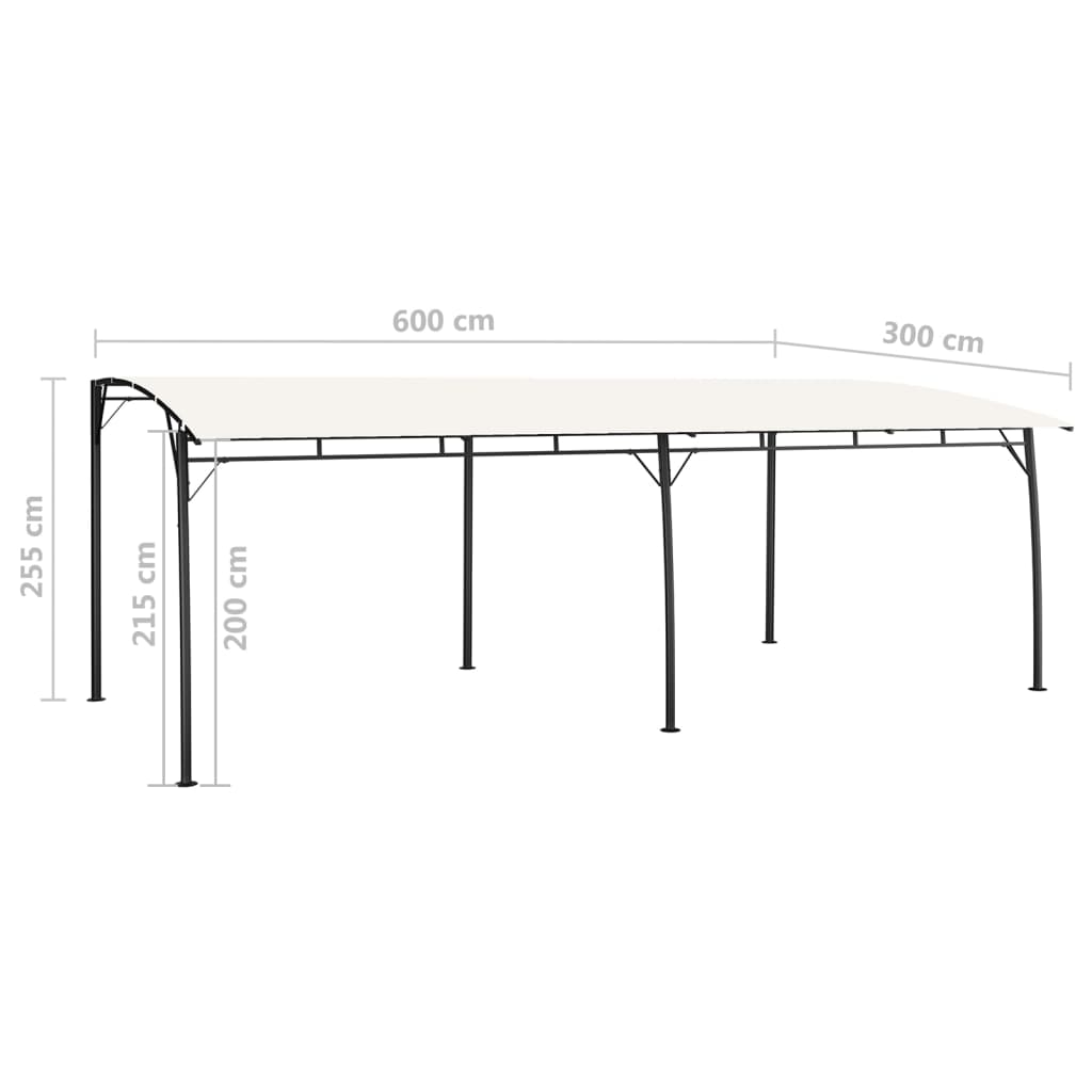 Tenda Parasole da Giardino 6x3x2,55 m Crema
