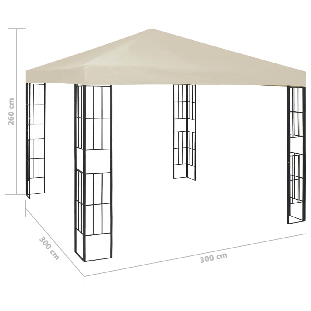 Gazebo 3x3 m Crema - homemem39