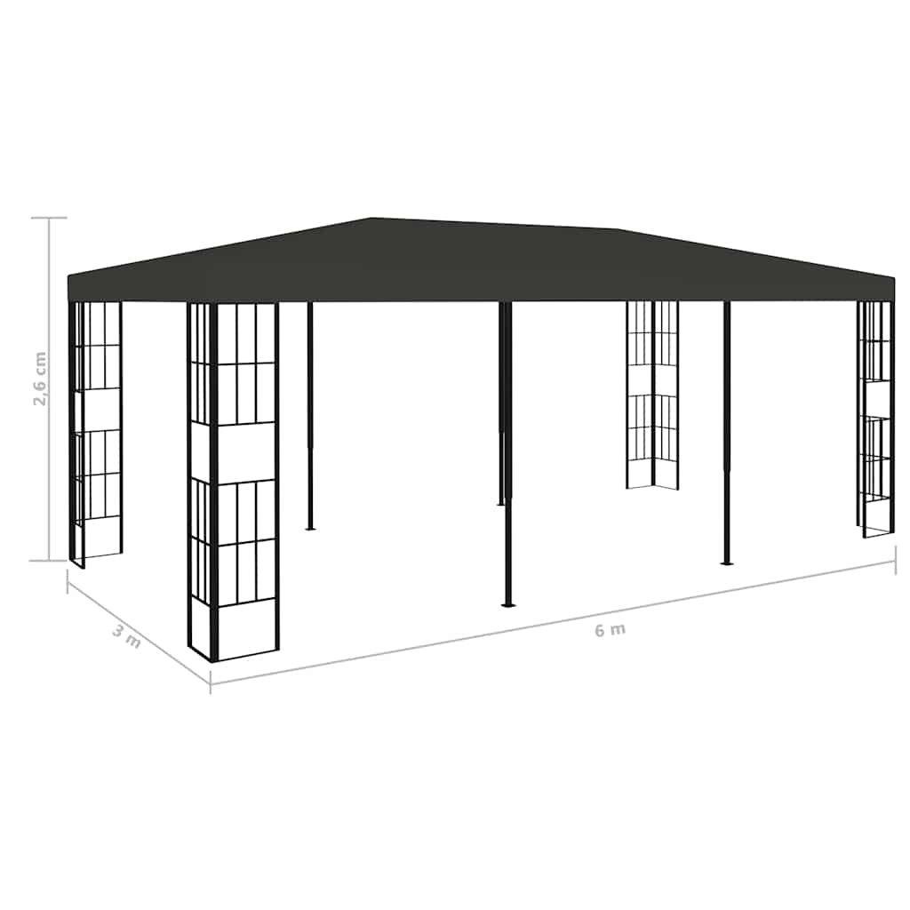 Gazebo 3x6 m Antracite | homemem39