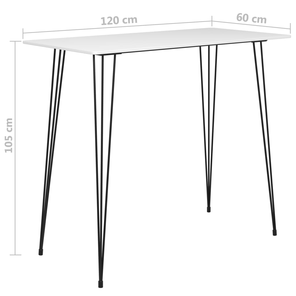 Tavolo da Bar Bianco 120x60x105 cm | homemem39