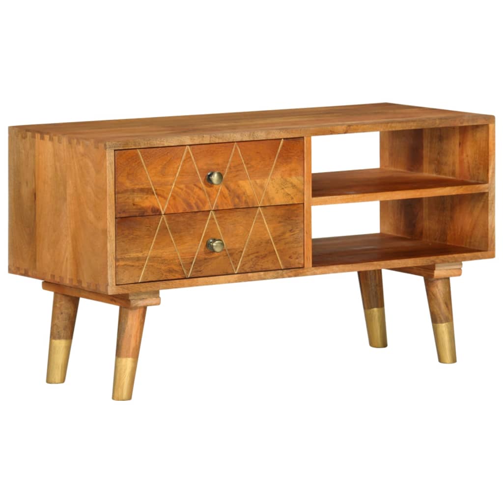 Mobile Porta TV 85x35x47 cm in Legno Massello di Mango | homemem39