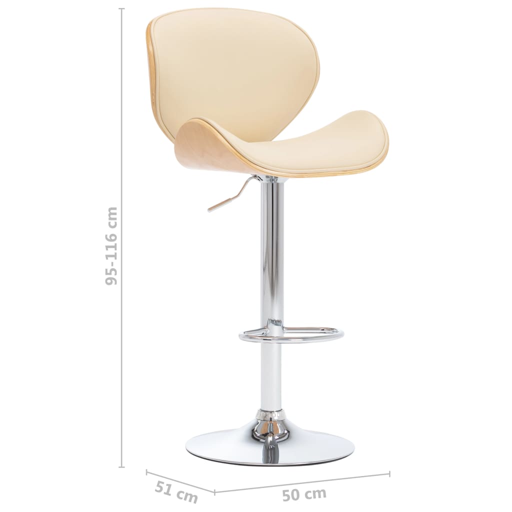 Sedia da Bar Crema in Similpelle | homemem39