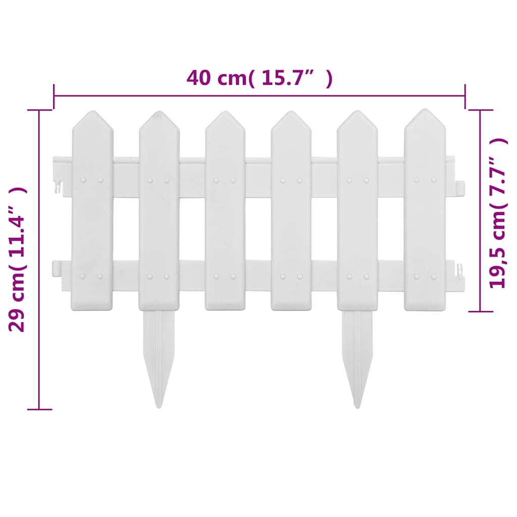 Bordi per Prato 25 pz Bianchi 10 m in PP | homemem39