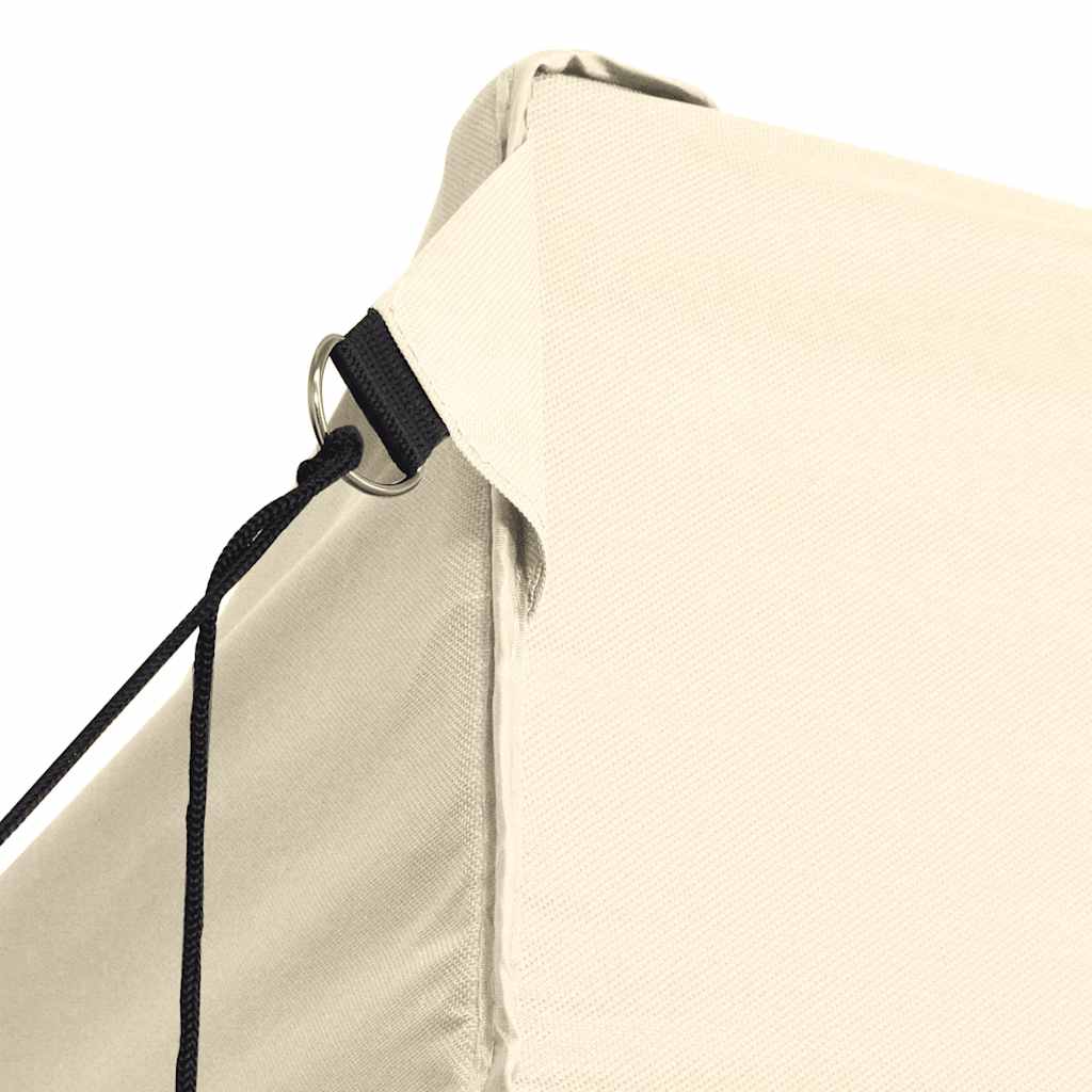 Gazebo Professionale Pieghevole con 4 Pareti 3x6m Acciaio Crema | homemem39