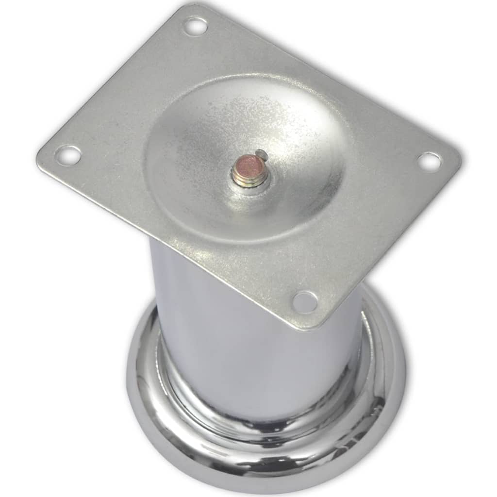 Piedini Rotondi per Divani 8 pz Cromati 60 mm | homemem39
