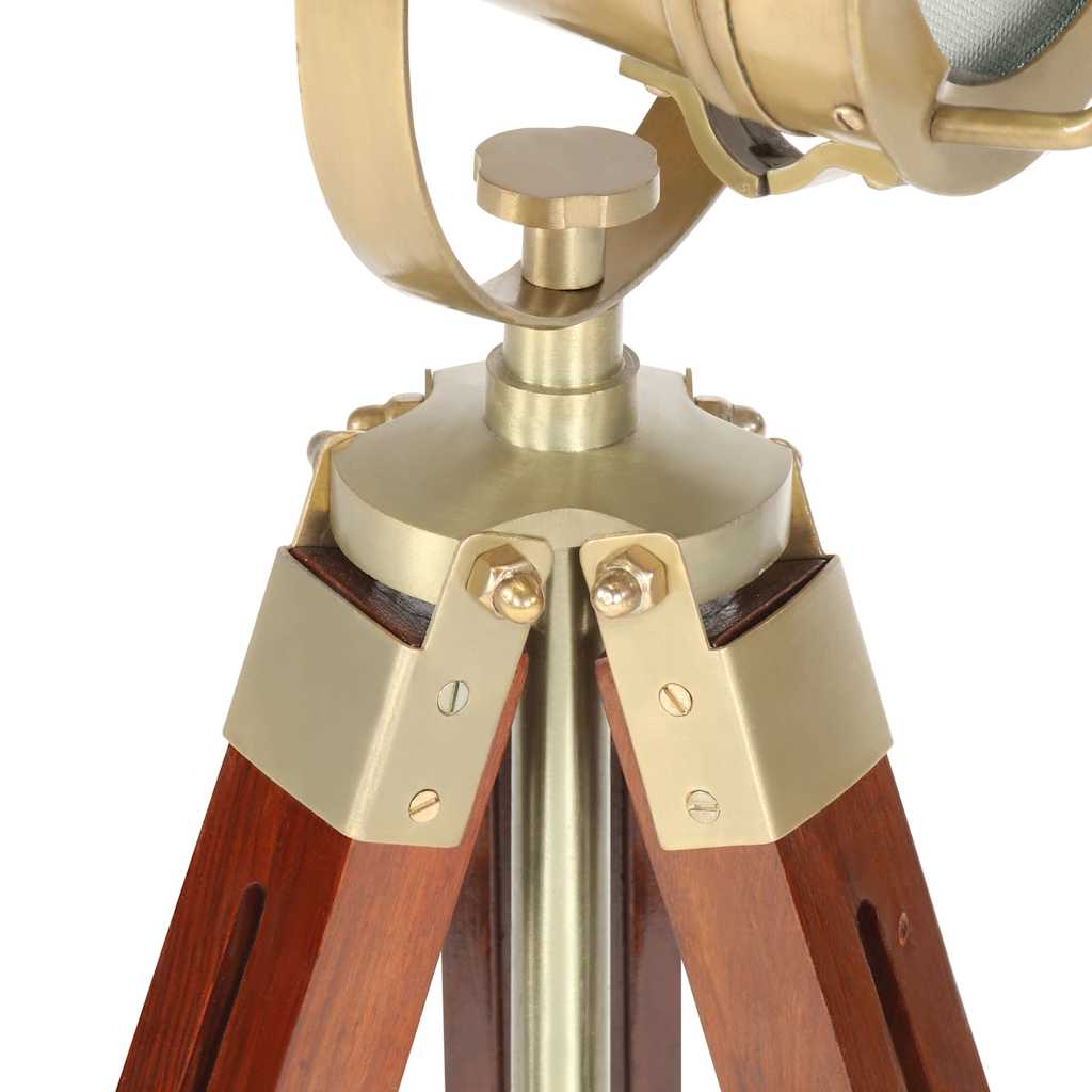 Lampada da Terra a Treppiede Legno Massello di Mango 69 cm