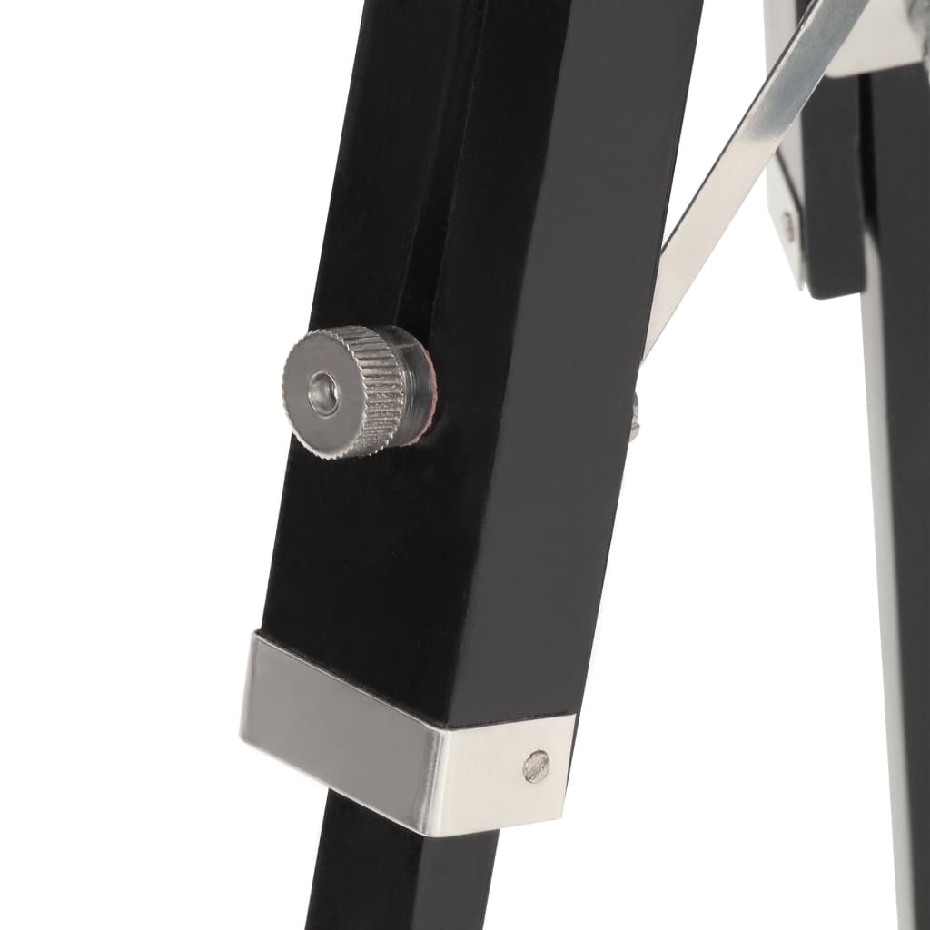 Lampada a Treppiede a Pavimento Nera in Legno di Mango 69 cm | homemem39