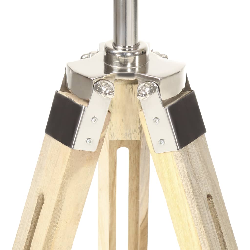 Lampada da Terra a Treppiede Legno Massello di Mango 140 cm | homemem39
