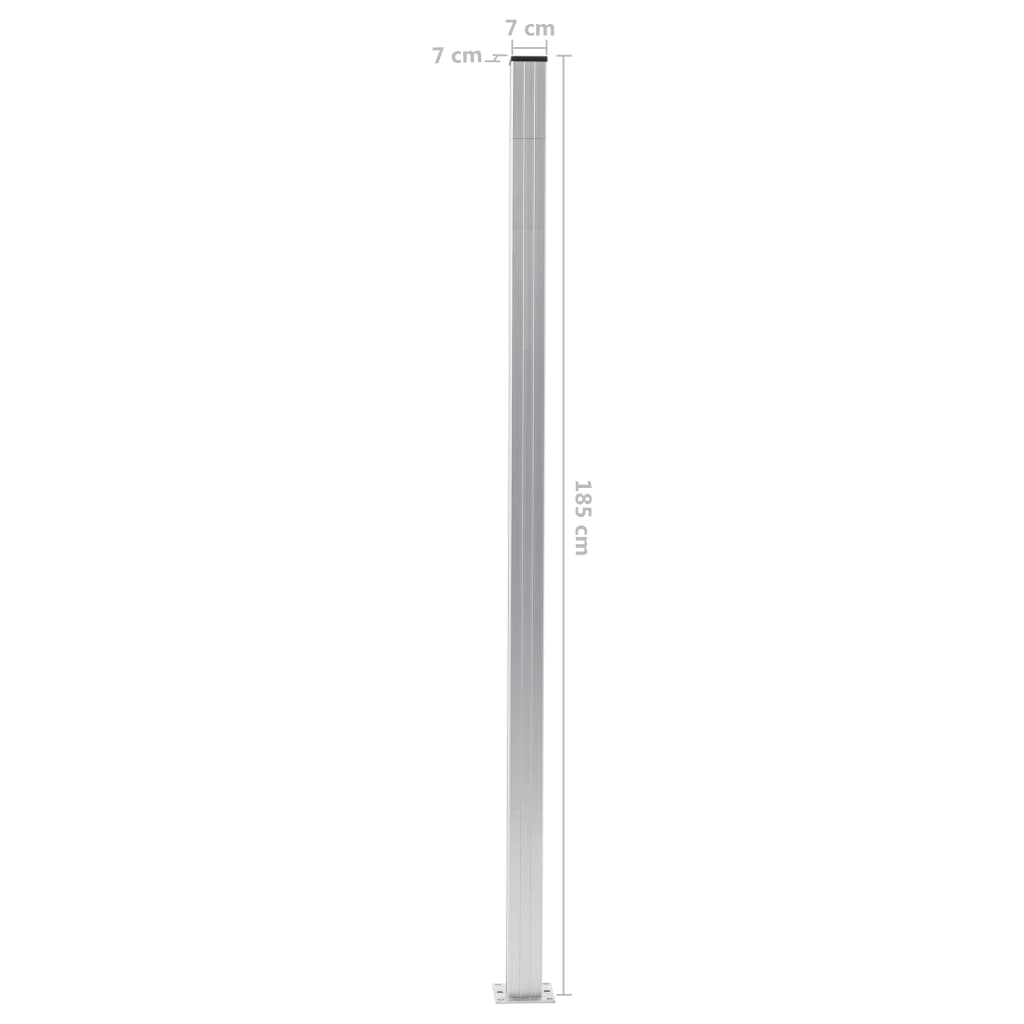 Pali per Recinzione 3 pz in Alluminio 185 cm | homemem39
