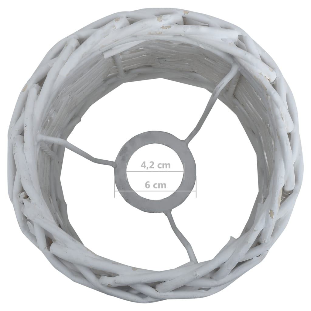Paralume in Vimini 25x17 cm Bianco | homemem39