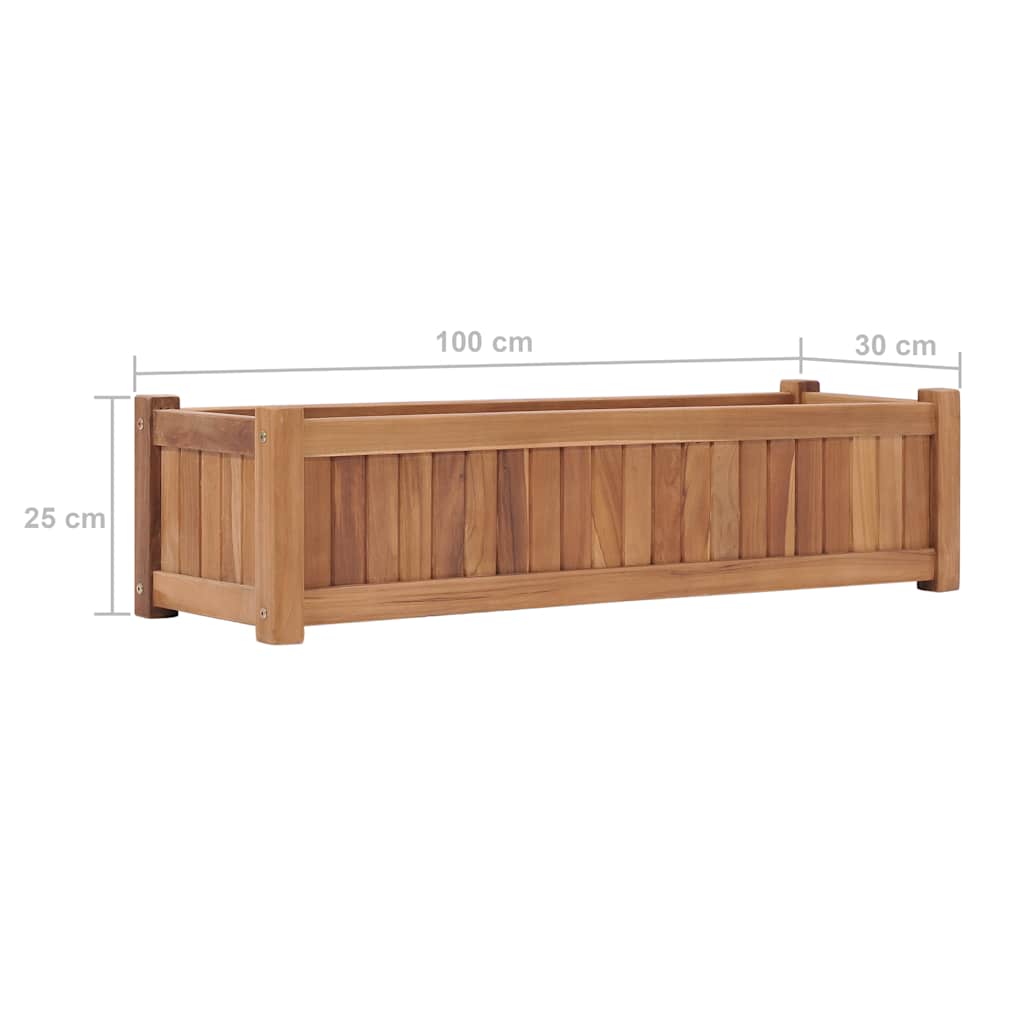 Letto Rialzato da Giardino 100x30x25 cm in Massello di Acacia | homemem39
